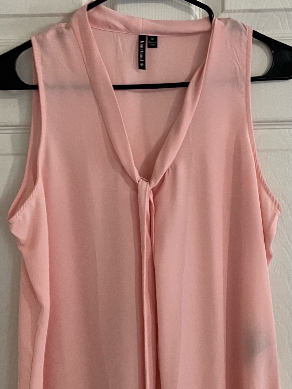 HeartSoul Soft Pink Tie-Front Sleeveless Camisole